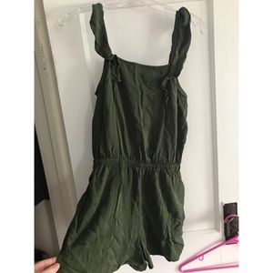 Army green romper